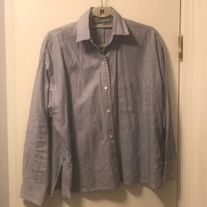 Vince blue and white stripe button up